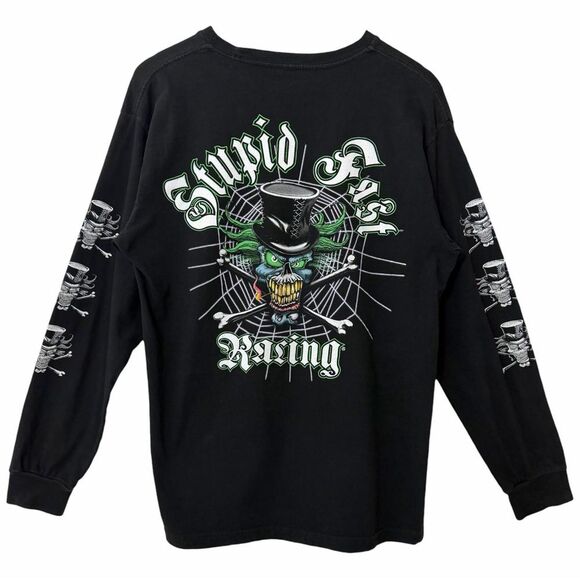 American Vintage Other - Vintage Vibe Stupid Fast Racing Voodoo Skull Long Sleeve Hit Graphic Large